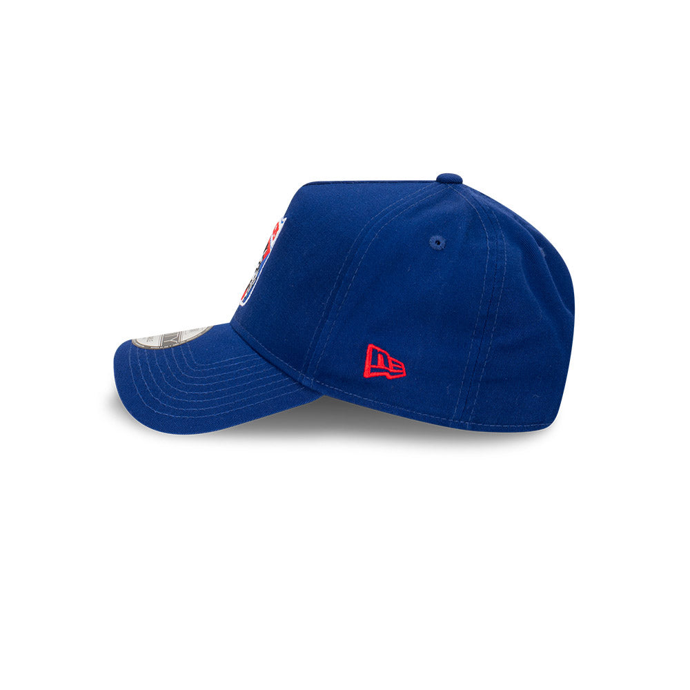 Melbourne Demons Hat - Blue Retro 9Forty A-Frame AFL Snapback Cap - New Era